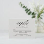 最終結婚の返信返信カード ポストカード (スタンド正面)