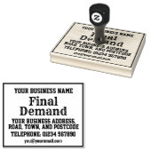 最終要求（名前、住所など） ラバースタンプ (押印)