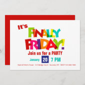 最終金曜パーティの招待状 招待状 (正面/裏面)