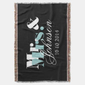 最近のためのエレガントな氏および夫人投球毛布は結婚します スローブランケット (正面縦)