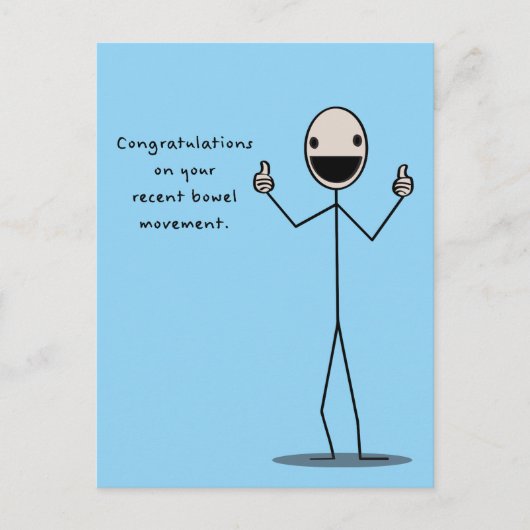 最近の便通おめでとう ポストカード (正面)