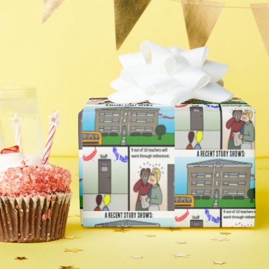 最近の勉強先生退職ラップ紙 ラッピングペーパー (誕生日パーティー)