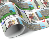 最近の勉強先生退職ラップ紙 ラッピングペーパー (ロールコーナー)