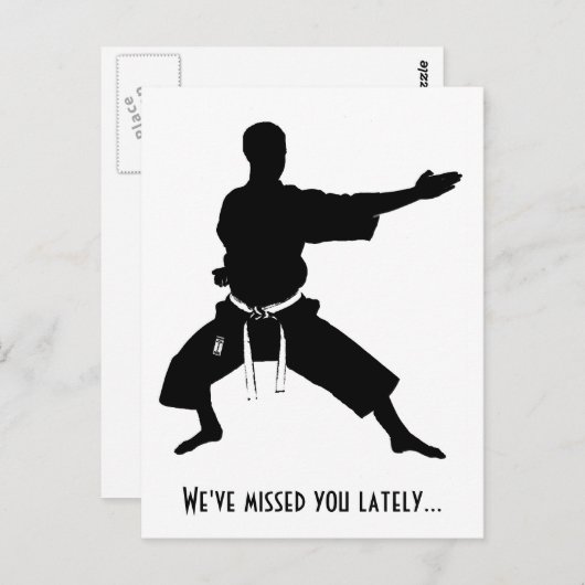 最近の空手の練習を懐かしむポストカード ポストカード (正面/裏面)