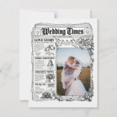 最近の結婚式新聞の招待状 招待状 (正面)