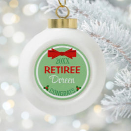 最近の退職者のカスタムクリスマス装飾 セラミックボールオーナメント
