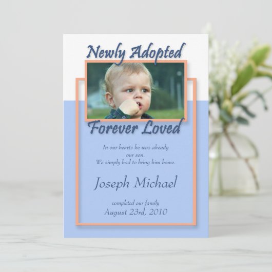 最近採用された、永久に愛された~の発表 案内状 (スタンド正面)