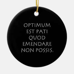 最適なest pati quod emendare non possis セラミックオーナメント