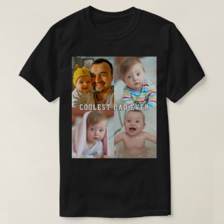 最高にかっこいいパパ 初めての父の日 ベビー写真 クール Tシャツ