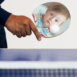 最高にかっこいいパパ 初めての父の日 ベビー写真 卓球ラケット