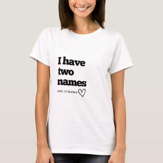 最高にかわいいママへのギフト | 2つの名前入り ママと子供の絆を祝おう Tシャツ (正面)
