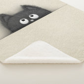 最高になっているかわいく柔らかい黒猫 シェルパブランケット (3/4)