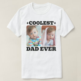 最高にクールなパパへ 初めての父の日ベビーフォト Tシャツ