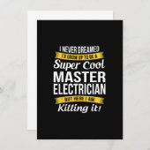 最高にクールなマスター電気技師  面白いギフト ノートカード (正面/裏面)