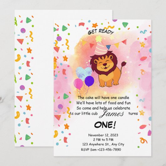 最高にユニークな 招待状 (正面/裏面)