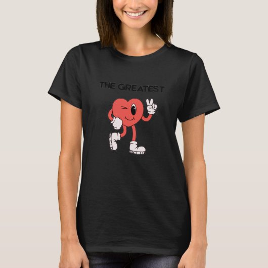 最高に可愛いハートグラフィックTシャツ Tシャツ (正面)