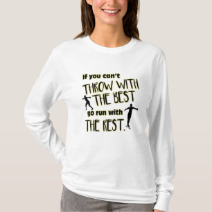 最高に女性の長袖が付いている円盤投げ Tシャツ