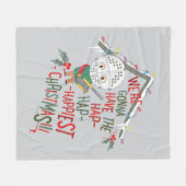 最高に幸せなクリスマスを過ごす フリースブランケット (正面(横))