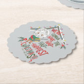 最高に幸せなクリスマスを過ごす ペーパーコースター (アングル)