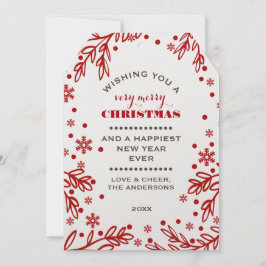 最高に幸せな休日。カスタムクリスマスフラットカード シーズンカード