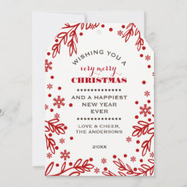 最高に幸せな休日。カスタムクリスマスフラットカード シーズンカード