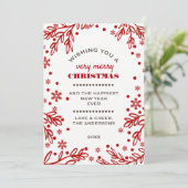 最高に幸せな休日。カスタムクリスマスフラットカード シーズンカード (スタンド正面)