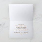 最高に幸せな休日。MistletoeとPoinsettiaの写真 シーズンカード (内部)