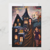 最高に愉快な家族の時間 - ハロウィンおめでとう 招待状 (裏面)