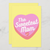 最高に甘いママは今までにお菓子ハート シーズンカード (正面/裏面)