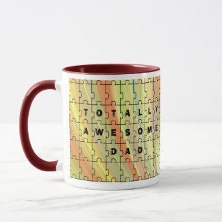 最高に素敵なパパ パズル 黄色/茶色 パズル マグカップ