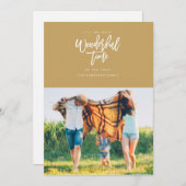 最高に素晴らしいクリスマス・グリーティング・カード[金ゴールド] シーズンカード (正面/裏面)