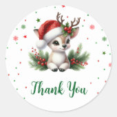 最高に素晴らしい時間のクリスマス感謝していあなた ラウンドシール (正面)