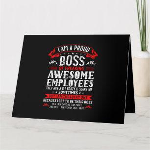 最高に素晴らしい社員たちの誇り高い上司です カード