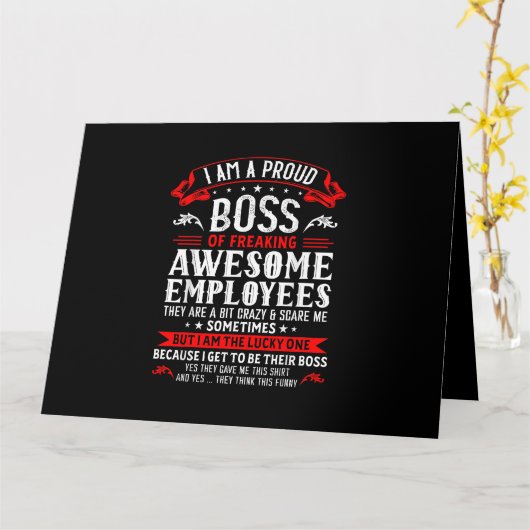 最高に素晴らしい社員の誇り高い上司だ カード (黄色い花)