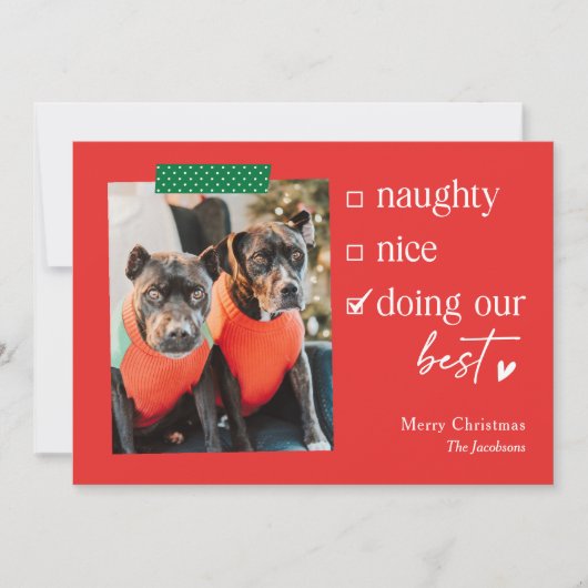 最高に編集可能なカラークリスマスホリデーカード シーズンカード (正面)