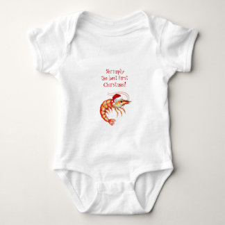 最高にShrimplyな初めてのクリスマス - ベビーボディスーツ