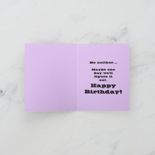 最高のあなたへ(ジョーク)誕生日カード カード (内部)