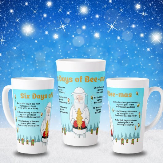 最高のあなたへBee-Masの6日間 メリークリスマス カフェラテマグ