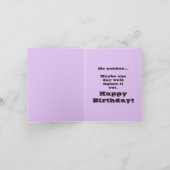 最高のあなた（ジョーク）誕生日カード カード (内部)