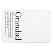 最高のおじいちゃんおじいちゃんパパの定義 マグネット (横)