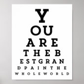 最高のおじいちゃんタイポグラフィ |スネレンのグラフのポスター ポスター (正面)