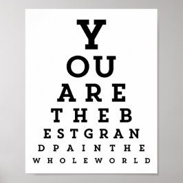 最高のおじいちゃんタイポグラフィ |スネレンのグラフのポスター ポスター