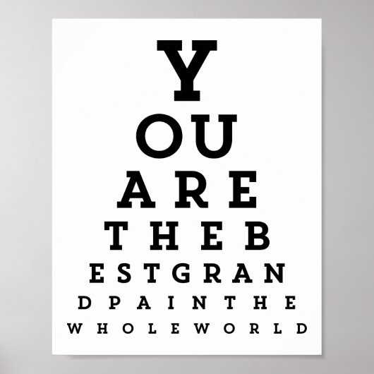 最高のおじいちゃんタイポグラフィ |スネレンのグラフのポスター ポスター (正面)