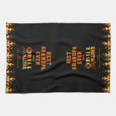 最高のおじいちゃんパーソナライズされた キッチンタオル (横)