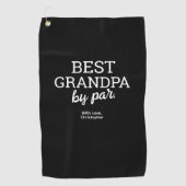 最高のおじいちゃんモダンタイポグラフィ名前をカスタムする ゴルフタオル (正面)