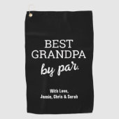 最高のおじいちゃんモダンパーお父さんの日のカスタム ゴルフタオル (正面)