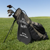 最高のおじいちゃんモダンパーお父さんの日のカスタム ゴルフタオル (グリーン)