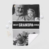 最高のおじいちゃん写真クリスマス父の日 ゴルフタオル (インサイチュ)