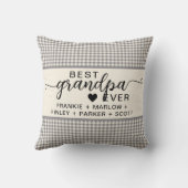 最高のおじいちゃん名前をカスタムする記念ギフト クッション (裏面)