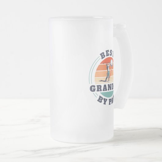 最高のおじいちゃん祖父母デイレトロカスタムダディ フロストグラスビールジョッキ (正面右)
